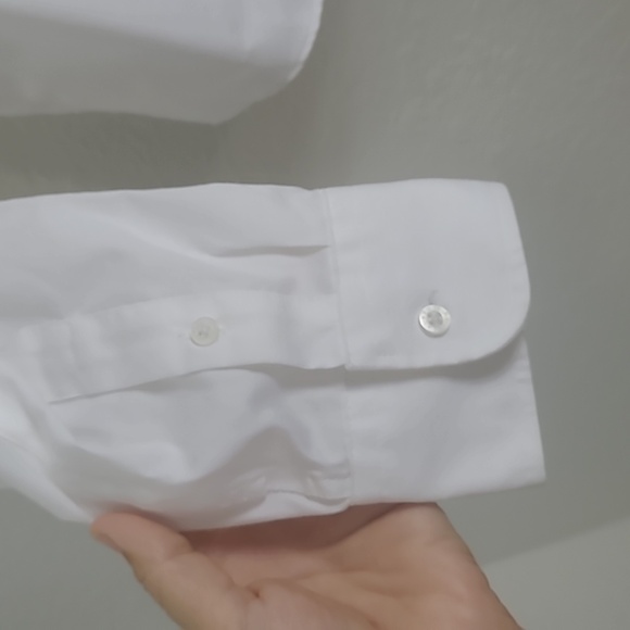Lauren Ralph Lauren Non Iron Clasdic Whiye Shirt Size Large - Picture 7 of 8